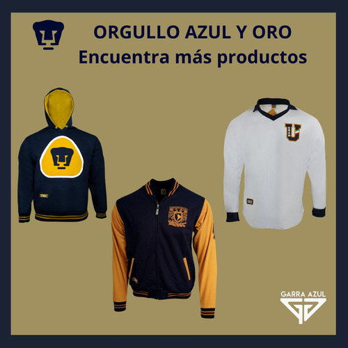 Playera Retro Pumas Unam Manga Larga Blanca 7 Caballero