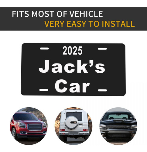Placa Frontal De Aluminio Automotriz-personaliza Tu Nombre