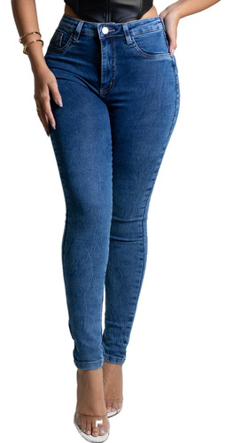 Calça Jeans Feminina Original Sawary Cintura Alta C. Lycr  