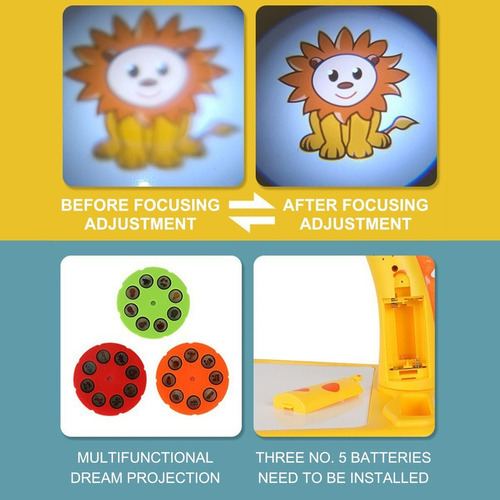 Mini Mesa De Dibujo Creativo Led Jirafa Proyector Infantil