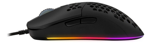 Mouse Gamer Monster Honeycomb Rgb 6 Botones 6400 Dpi Negro