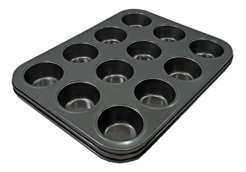Imagen 1 de 2 de Molde Muffins G X12 Cupcakes Horno Antiadherente Sheshu Home
