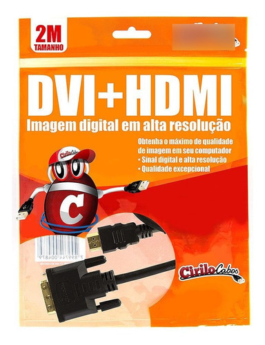 Cabo Dvi Para Hdmi, 2 Metros - Cirilo Cabos