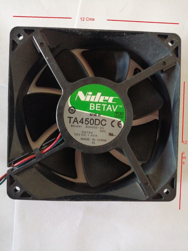 Cooler Fan 12 X 12 Cms  12v