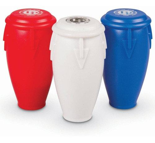 Kit 3 Mini Conga Shakers Plastico Lp Som Suave/ Médio/ Alto 