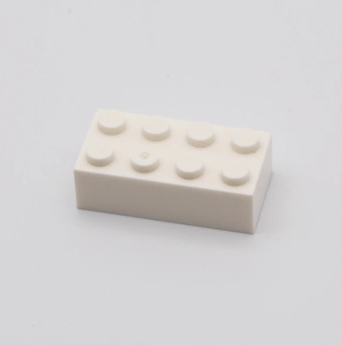 Imagen 3 de 5 de 40 Bloques Construccion Compatible Lego 4x2 Grueso Blanco