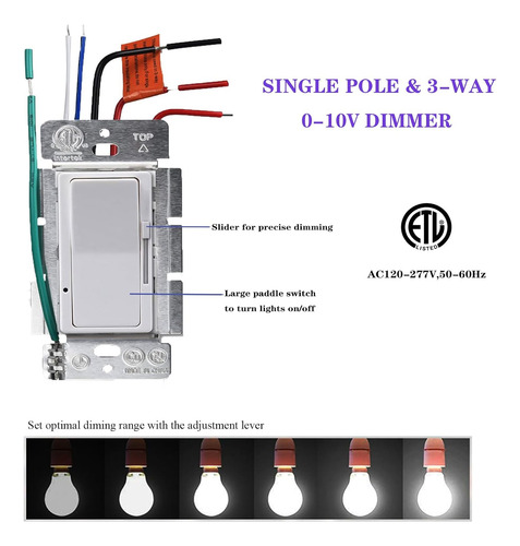 Interruptor De Atenuación Led De 0 10 V Luz Led Regula...