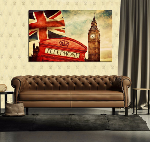 Cuadro Canvas Londres Big Ben Telephone Inglaterra London