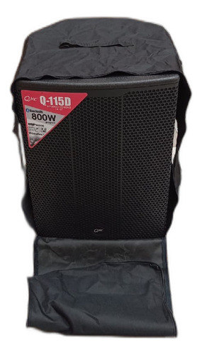 Funda Semirigida Funcional Para Bafle Q-115d Inmediato Color Negro