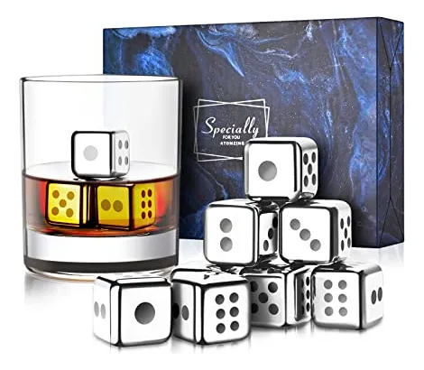 Set Whiskey Stones, Dados Reutilizables De Acero Inoxidable,