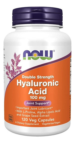 Now Foods | Hyaluronic Acid | 100mg | 120 Veg Caps | Usa