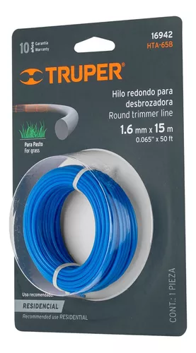 HILO PARA DESBROZADORA NYLON REDONDO 3 X 50 M BAJO PRECIO