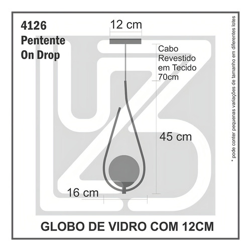 Lustre Pendente On Drop - Prata Com Globo De Vidro Branco Cor Prateado 127/220V