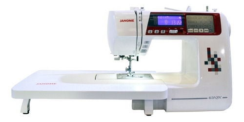 Máquina De Coser Computarizada Janome 4120qdc Color Blanco/Rojo