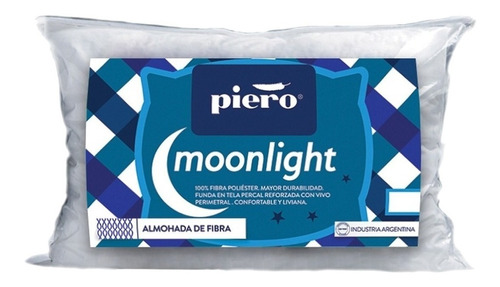 Almohada Piero Moonlight tradicional 70cm color blanco