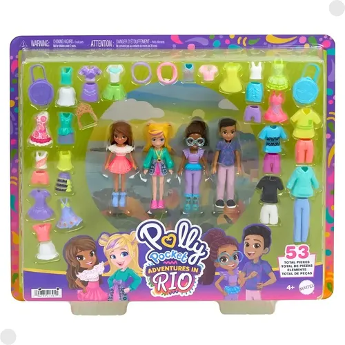 Polly Pocket Moditas Aventuras No Rio 53 Peças Hwp23 Mattel