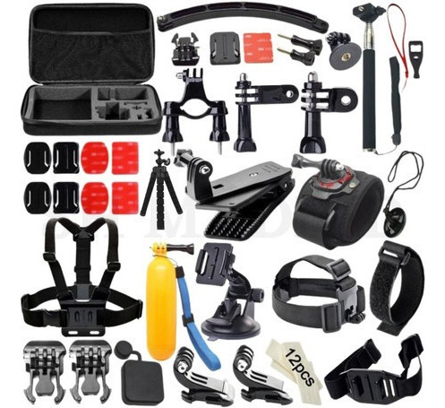 Kit Acessórios Câmera 4k Sport Compatível Go Pro 54 Peças