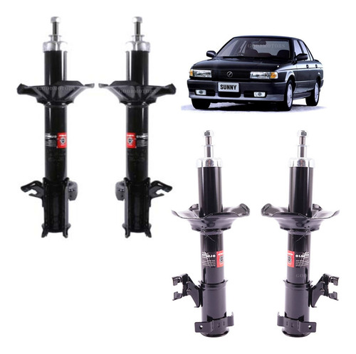 Kit Amortiguadores Nissan V16 1991 2010 Delanteros + Traser