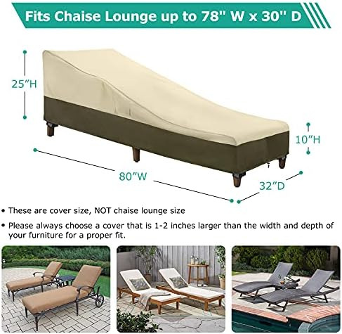 Sunpatio Funda Para Tumbona Impermeable Para Exteriores, De