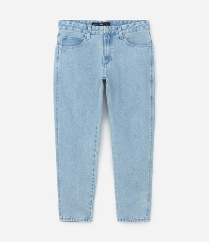 Calça Slim Cropped Em Jeans Com Bolsos Azul - Bluesteel (Usado)