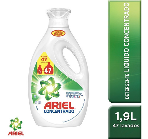 Pack 3 Botellas Detergente Ariel Power Liquid 1,9 Lt