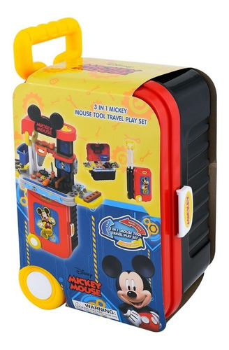 Set Carrito Valija De Herramientas 3 En 1 Mickey Art 2380