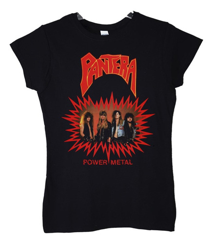 Polera Mujer Pantera Power Metal Metal Abominatron