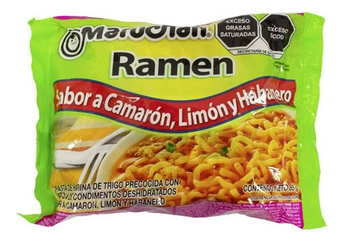 Pack 5 Sopas Ramen Maruchan Camarón Limon Y Habanero