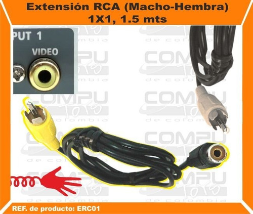 Imagen 2 de 6 de Extension Rca 1x1 M-h 1.5m Ref: Erc01 Computoys Sas
