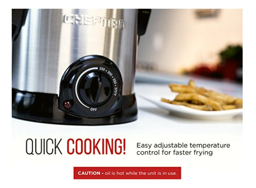 Chefman - Freidora De Aceite Con Canasta 1 Litro Deep Fry