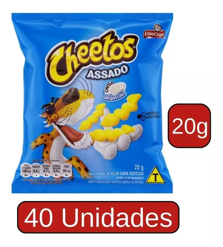 Biscoitos Salgadinhos Elma Chips Cheetos requeijao Caixa c/ 30 De