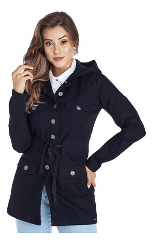 Jaqueta Feminina Parka Premium Fashion Capuz Envio Imediato