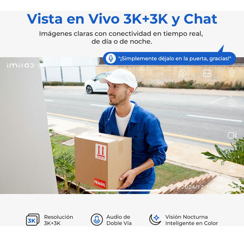 Camara De Seguridad Exterior Dual Lens 3k+3k 10mp Wifi6/lan