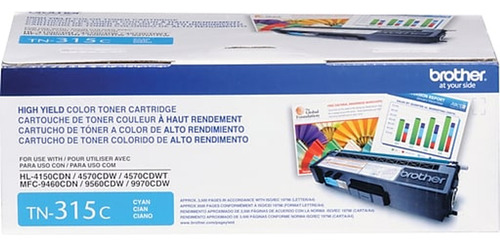 Toner Xerox Tn315c Color Cyan Rendimiento 3,500 Paginas 1pza