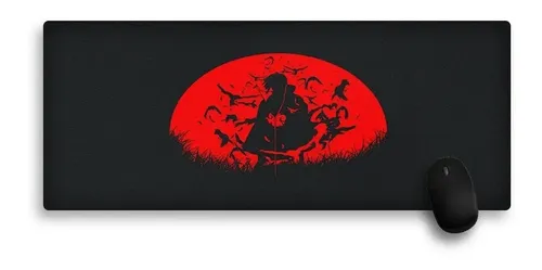 Mouse Pad Gamer Anime Desenho Akatsuki Itachi Lua 66x31 | Parcelamento ...
