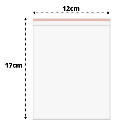 Imagem 2 de 6 de Sacos Saquinho Zip Lock Hermético 12x17 Abre E Fecha 100 Un.