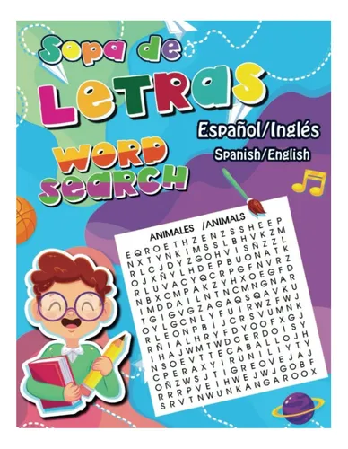 comprar Libro: Sopa De Letras, | Español Inglés | Word Search | 50 Y