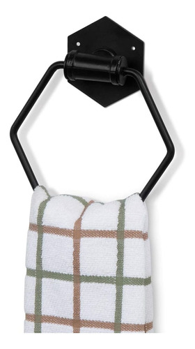 Imagen 2 de 6 de Mygift - Toallero De Pared Para Baño, Diseño Hexagonal, Co