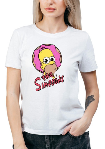  Polera Mujer Los Simpson Homero Algodón Orgánico Se56