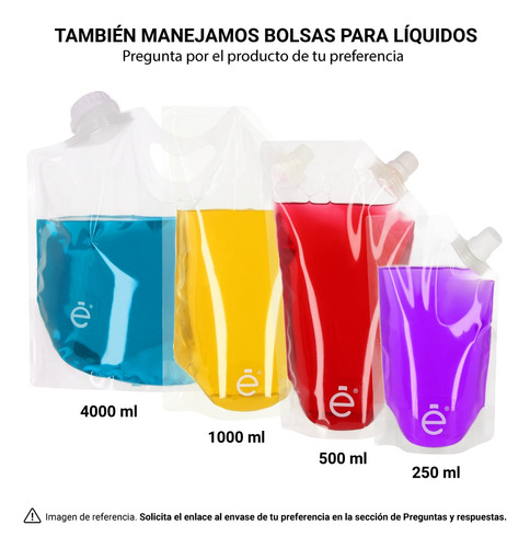 Bolsa Stand Up Pouch 1000gr Con Zipper Transparente 500pzs