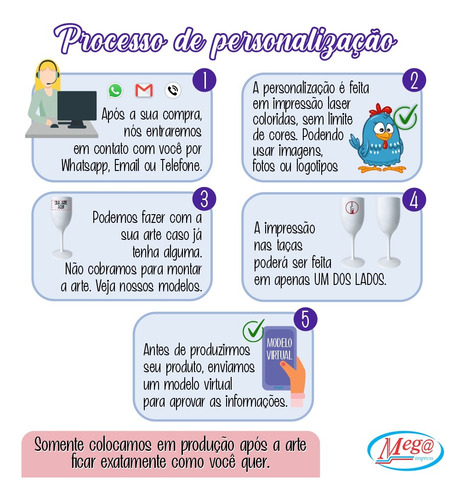 10 Taças Personalizadas Vinho E Bebidas 400ml Imp. Colorida