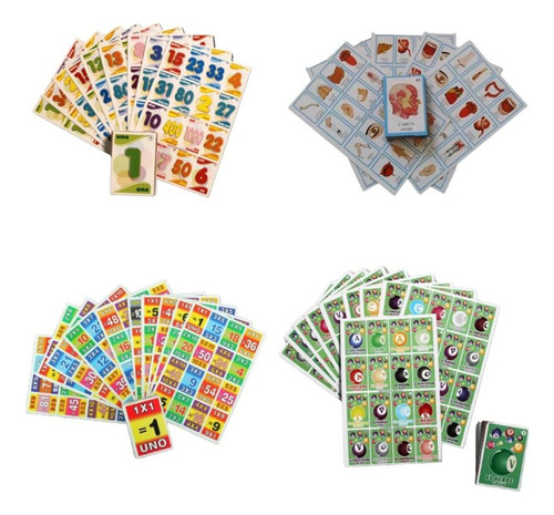 Lotería Paquete Didáctico, Números Tablas Colores Cuerpo Hum