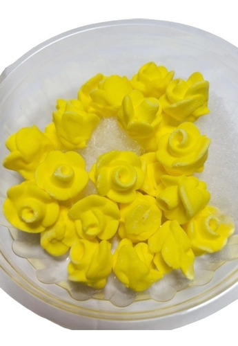 Flores De Azucar Comestible Para Reposteria Rosa Mediana X25