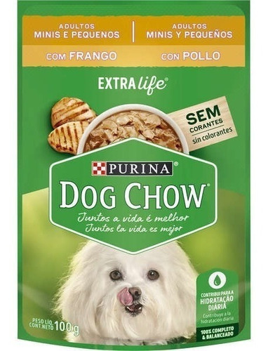 Dog Chow Sache Adulto Frango Raça Pequenas 100gr Cada