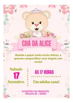 Comprar Convite Digital Chá De Bebê, Chá De Fralda Menina 