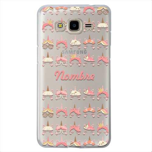 Funda Para Samsung Galaxy Unicornio Personalizada Nombre