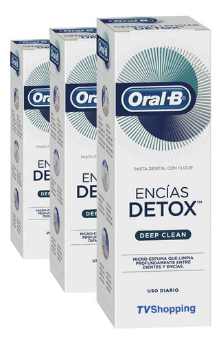 Pasta Dental Oral-b Detox Deep Clean 75ml