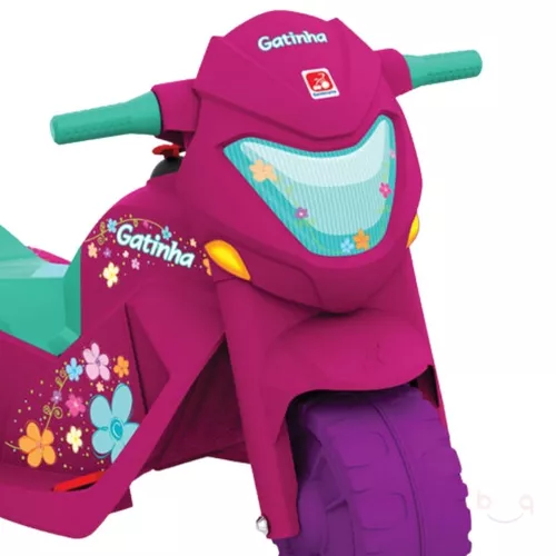 Moto Elétrica Infantil Gatinha 2 Marchas Bandeirante