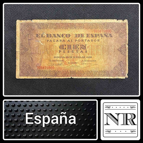 España - 100 Pesetas - Año 1938 - P #113 - Burgos
