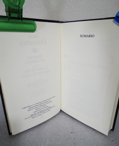 Descartes: Discurso Del Método Y Trat.pasiones (Usado)